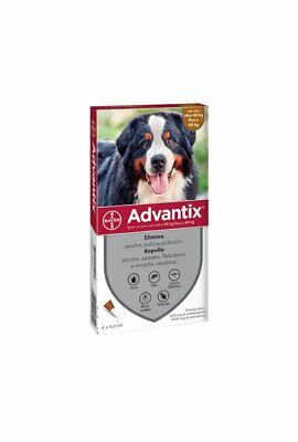 Advantix Bayer 4 pipette per Cani da 40 - 60 kg - oltre 40 kg fino a 60 kg