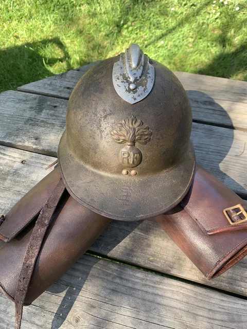 Jugulaire En Cuir Pour Casque Adrian M26 1926-1939 France 40 Ww1 Ww2
