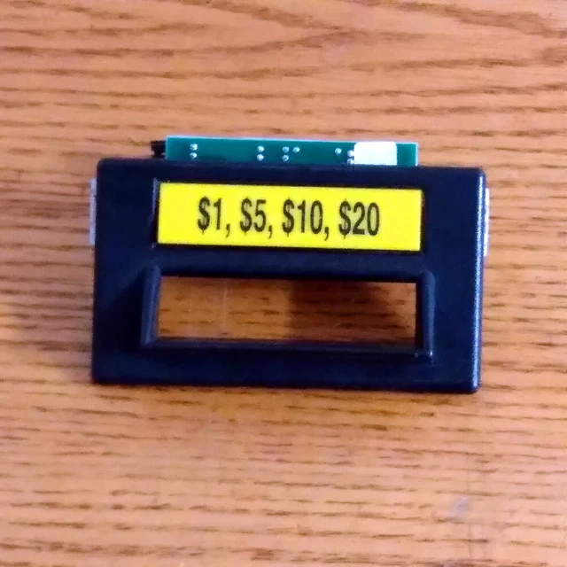 IGT S+ Slot Machine DBV 200 Bill Acceptor Face Plate & Light Board.....Complete!