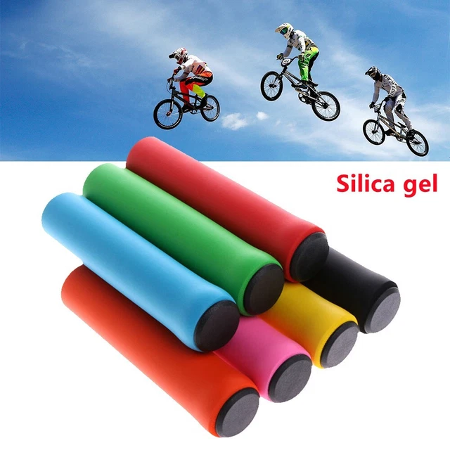 Vélo Poignées Bleu Vert Poignées Barre Guidon Housse Vélo Rose Vif