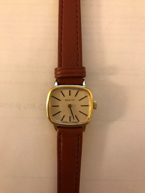 Orologio vintage da polso Zenith in oro giallo 18kt