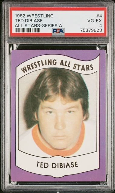 1982 PWE Wrestling All Stars #4 Million Dollar Man Ted Dibiase Rookie RC PSA 4