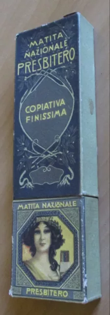 Scatola vuota MATITA NAZIONALE PRESBITERO 1909 per Ricalco - ORIGINALE - RARA*