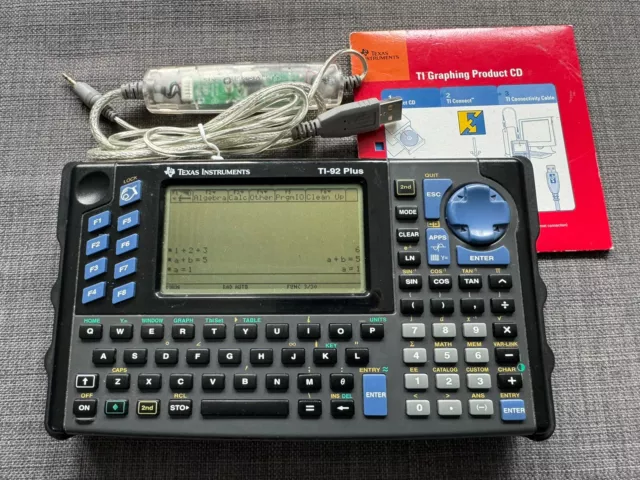 Texas Instruments TI-92 Plus Graphischer Taschenrechner mit Kabel und Software