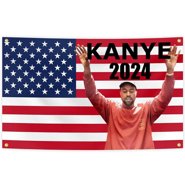 KANYE 2024 FLAGS 3x5 Ft Kanye West Banner Tapestry Funny Polyester Room