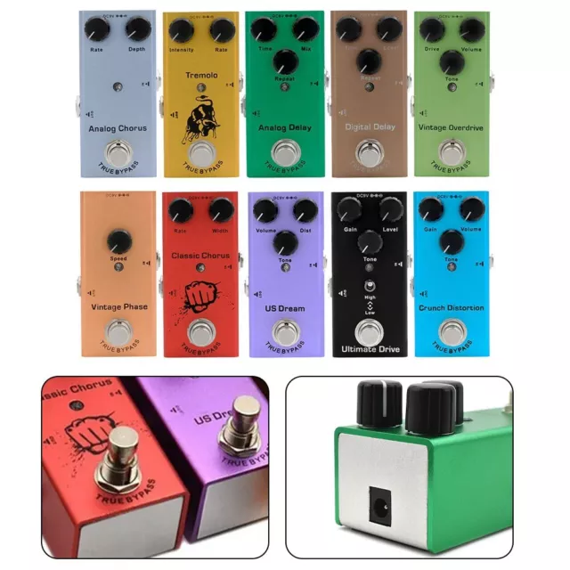 Versatile Guitar Effect Pedal Distortion Delay Chorus Tremolo Overdrive