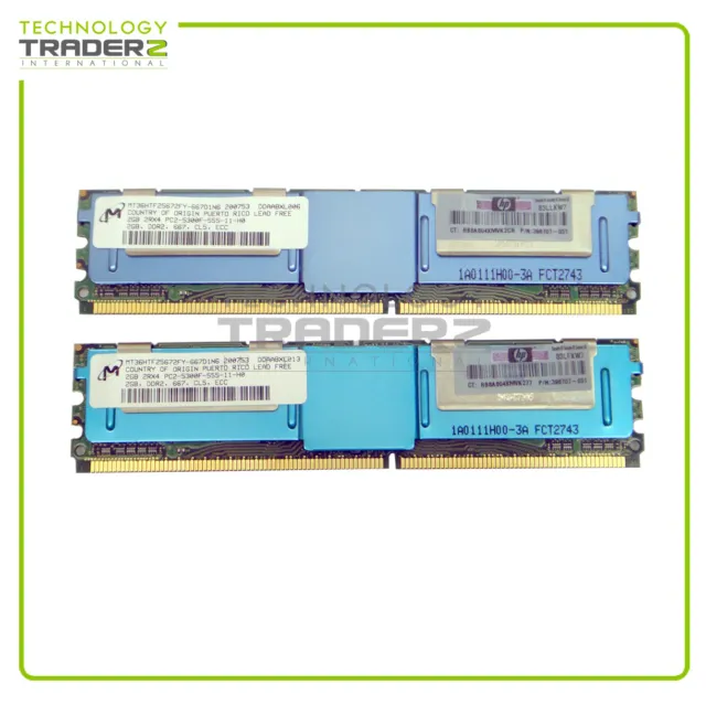 KIT OF 2 397413-B21 HP 8GB (4x2GB) PC2-5300F DDR2-667MHz ECC 2Rx4 Memory Kit