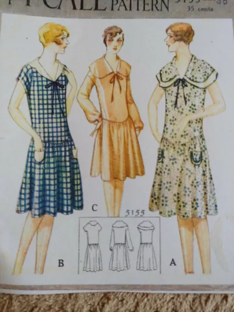 Antique Sewing Pattern- Ladies Dress # 5155