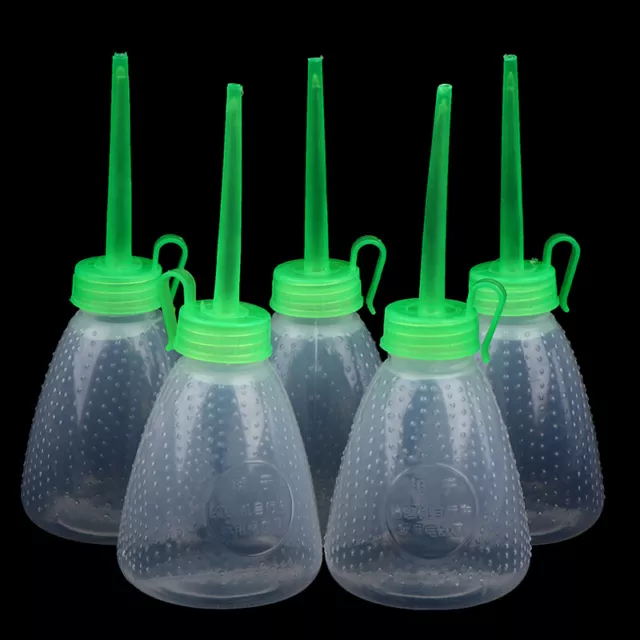5 pz macchina da cucire olio in plastica bocca lunga bottiglia pentola olio vuoto per DomeAGH7