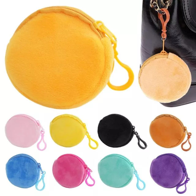 1Pcs ID Card Bag Coin Bag Pure Color Cute Wallet Round Coin Purse  for Women