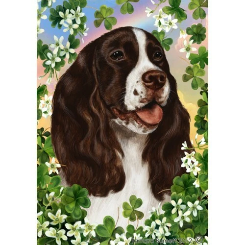 Clover House Flag - Liver and White English Springer Spaniel 31031