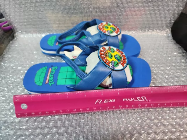 Vhtf Nwt 1991 Vintage Tmnt Teenage Mutant Ninja Turtles Sandalen Flip Flops Shuh