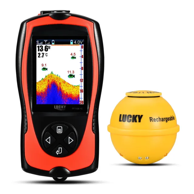 45M 2.4in Colorful Fish Finder Underwater Fishing Fishfinders with Sonar Sensor