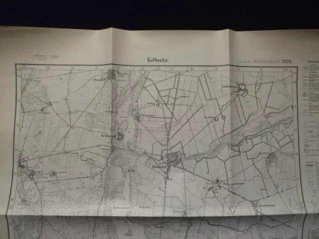 Landkarte Meßtischblatt 3861 Köbnitz, Grenzmark Posen Westpreußen Polen 1933 2