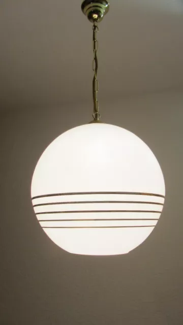 Doria Pendel- Hänge- Kugellampe Glas Vintage 70er Jahre Retro