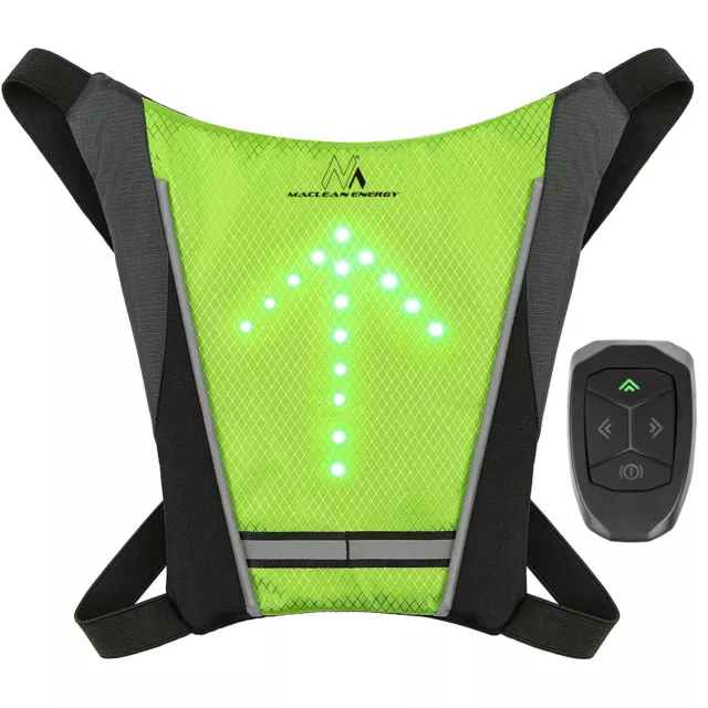 High Visibility Vest Backpack Safety LED Indicator Light USB Waterproof Sport UK