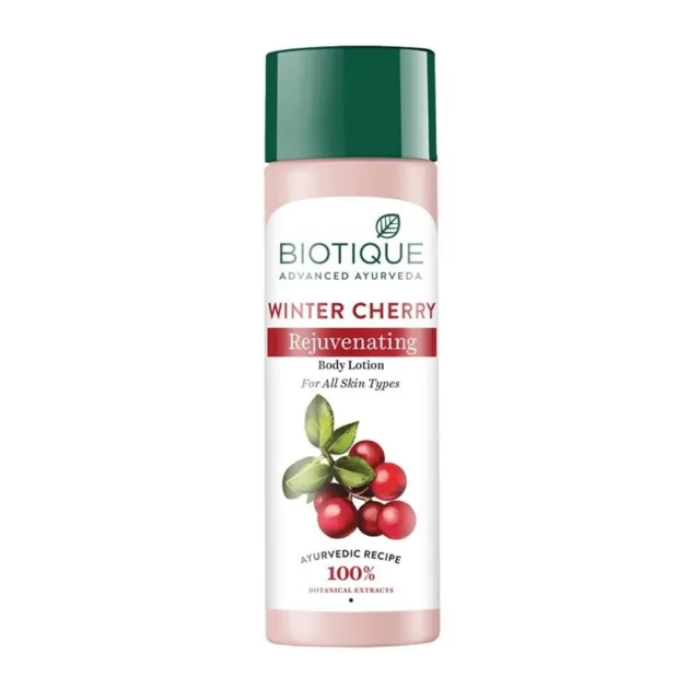 Biotique Bio Winter Cherry Rejuvenating Body Nourisher, 190ml/6.42oz (Pack of 1)