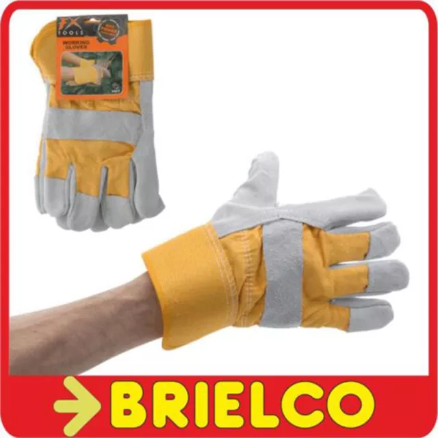 Guantes Resistentes Trabajo Proteccion En-420 De Cuero Vacuno Talla 10.5 Bd5535