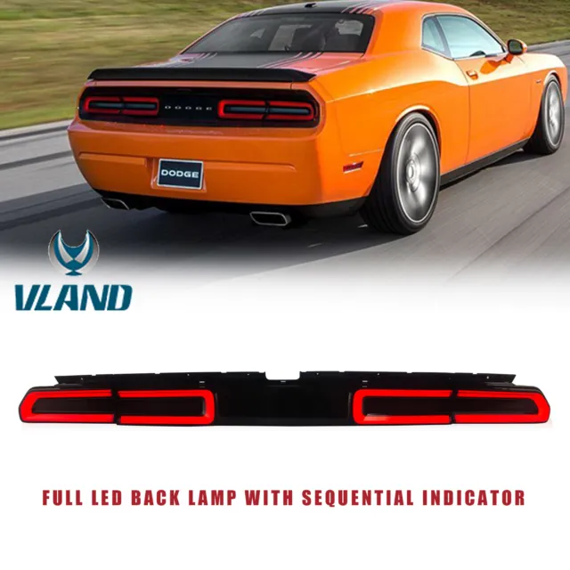 Pair Smoke LED Tail Light For 2008-2014 Dodge Challenger Sequential Turn Signal