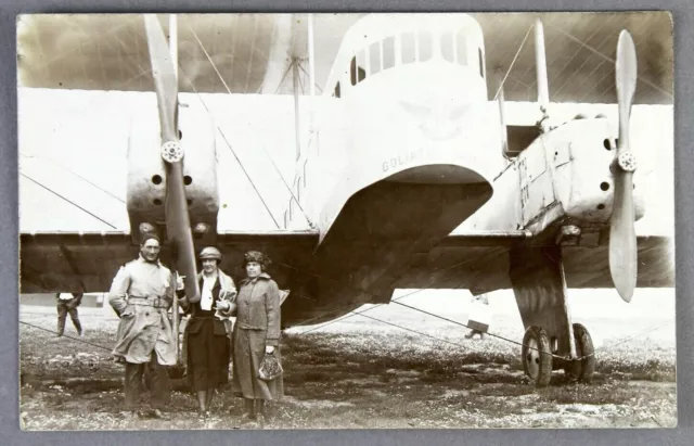 Farman Goliath F.60 Vintage Real Photo Postcard Rppc Carte Postal 1