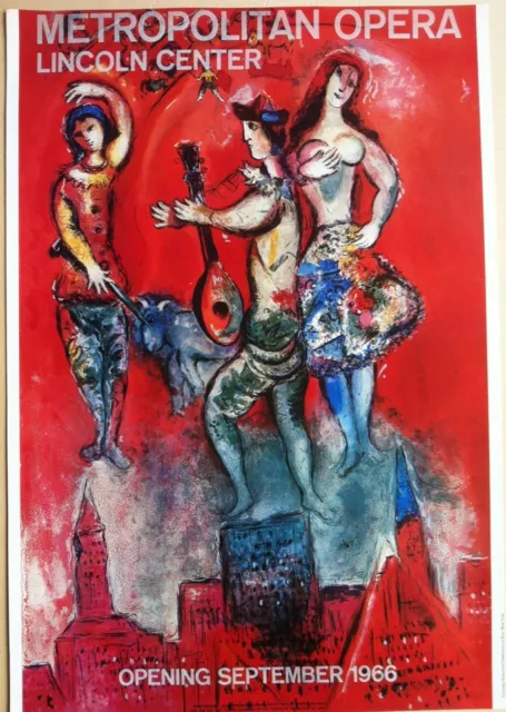 Marc Chagall,Metropolitan Opera, Lincoln Center 1966 Poster Modern Surreal Art 1