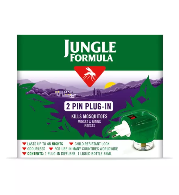 Jungle Formula Mosquito Killer Plug In One Device with 1 Liquid Refill Bottle 2