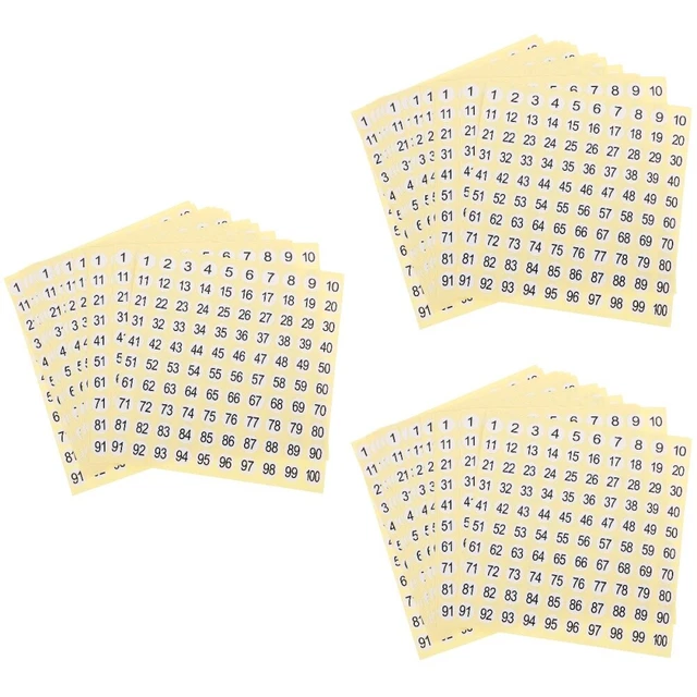 45 Blatt Aufklebernummern selbstklebend Nummernaufkleber Pro Flaschen home