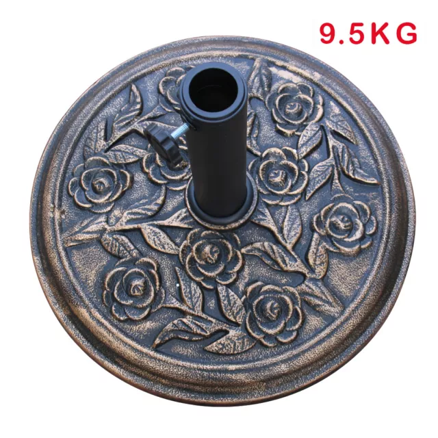 9.5KG Cast Iron Effect Parasol Base Heavy Duty Garden Umbrella Stand Weights