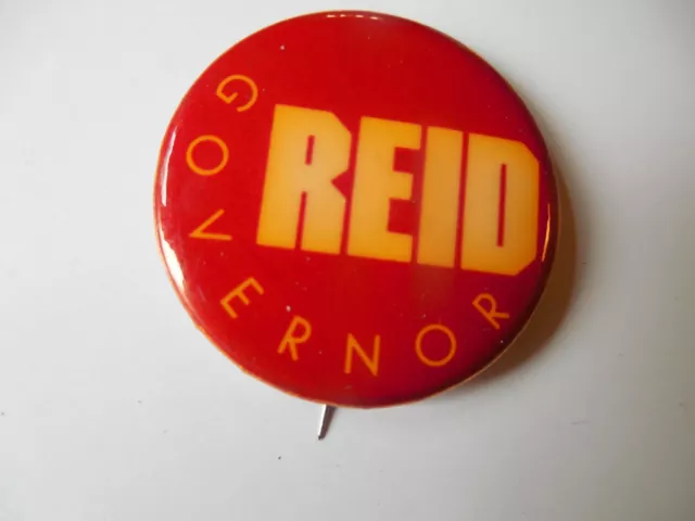 New York Campaign Pin Back Button Governor Ogden Reid Local Political Badge 1974