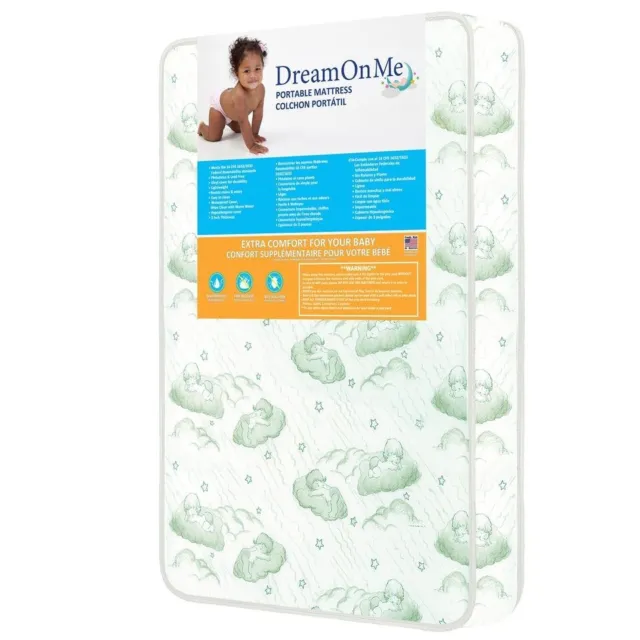Dream On Me 3" Foam Play Yard/Mini Crib Mattress 25-GR NIP