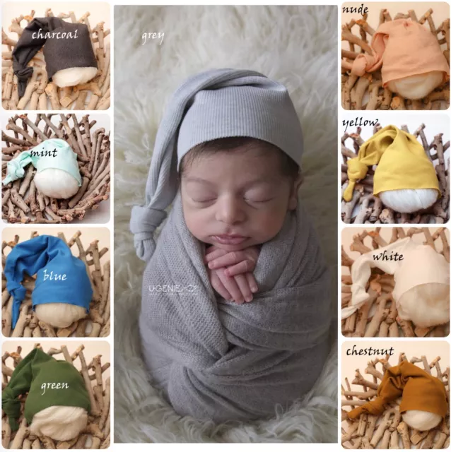 NEW Newborn Baby Girl Boy Photo Prop Sleepy Slouch Hat, Newborn Photography