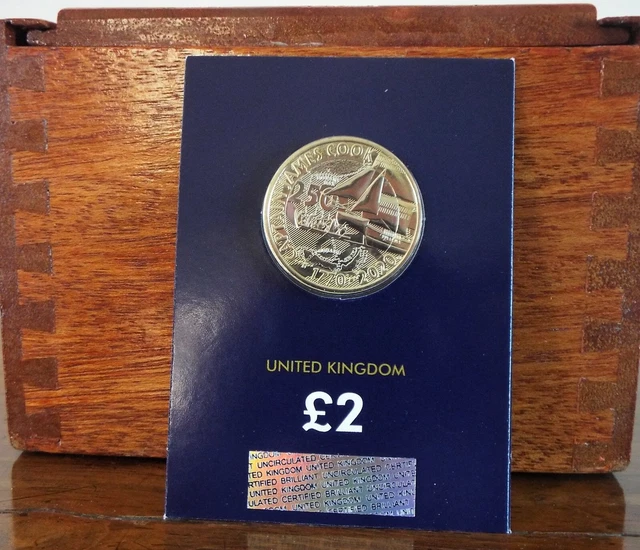 2020 Captain James Cook UK £2 Two Pound Brilliant Uncirculated Coin - 3rd series