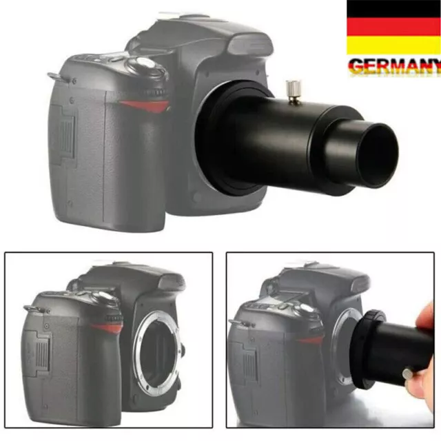 Verlängerungsrohr Teleskop Mount Kamera Adapter T-Ring für Canon EOS Nikon 1.25"