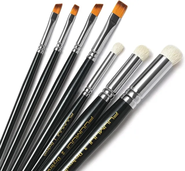 Miniature Paint Brushes with Domed Dry Brush Set for Miniature Painting,  Fuumuui 14Pcs Miniature Model Paint Brush Set Dry Brush Miniatures for