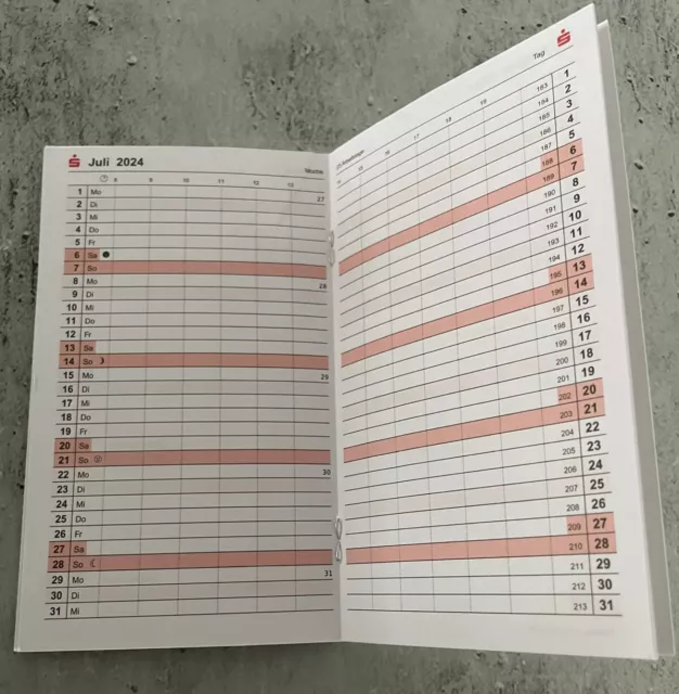 TASCHENKALENDER KALENDER 2024 NEU Sparkasse EUR 3,00 PicClick DE