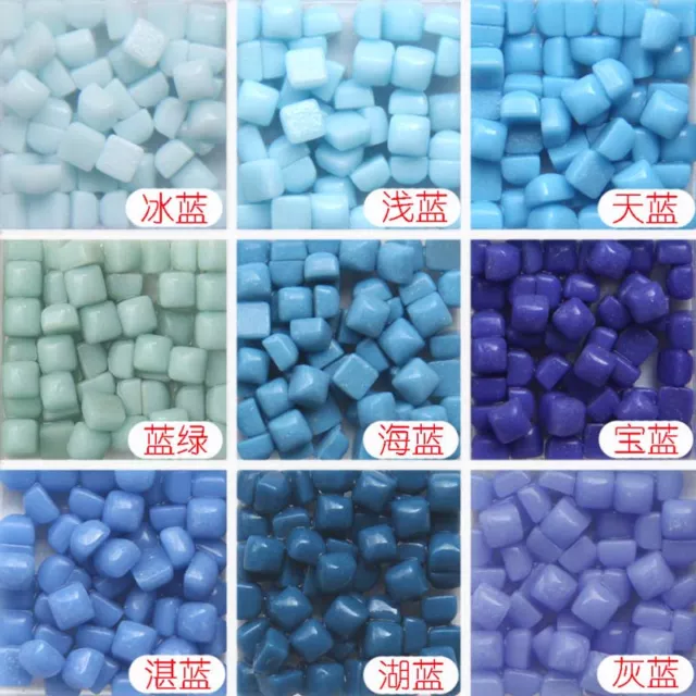 0.58cm DIY 50g Mosaic Tiles Glossy Colorful Assorted Colors Glass for DIY Crafts