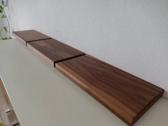 3x Wandboard Nussbaum Massiv Holz Board Regal Steckboard Regalbrett NEU auf Maß