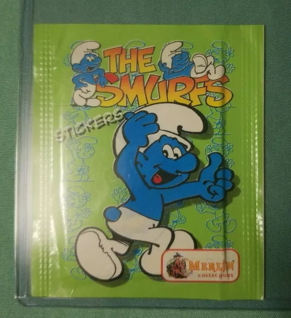 1995 Merlin Panini The Smurfs Sealed Packet Pack