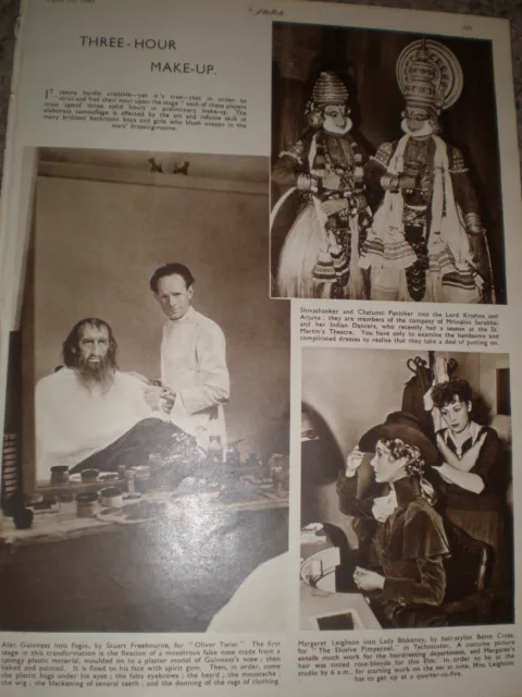 Photo article stage make up and hair Stuart Freebourne Bette Cross 1949 ref K