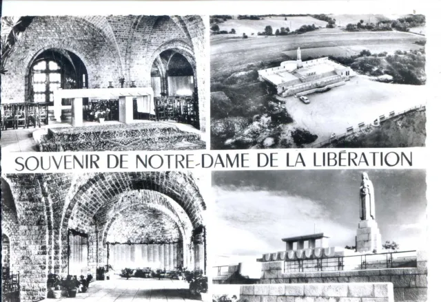 CP 25 DOUBS - Souvenir de Notre-Dame de la Libération - Besançon - Multivues n&b