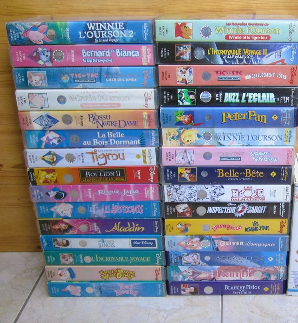 LOT DE 6 cassettes K7 VHS WALT DISNEY EUR 1,00 - FR
