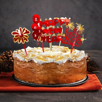CUPCAKE TOPPER SCHÖN aussehend zum Selbermachen schicke Form Happy New
