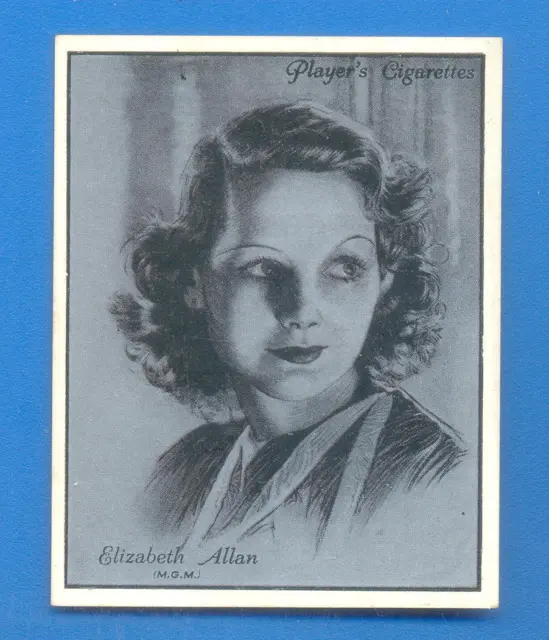 FILM STARS.No.1 ELIZABETH ALLAN.LARGE PLAYERS CIGARETTE CARD ISSUED 1934