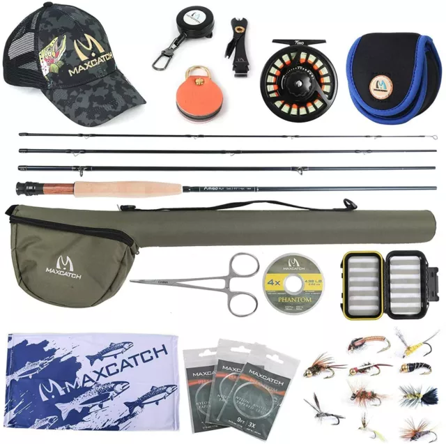 STARTER FLY FISHING Combo Kit 7Wt 9Ft Rod 7/8 Reel Protective Travel Case  £105.99 - PicClick UK