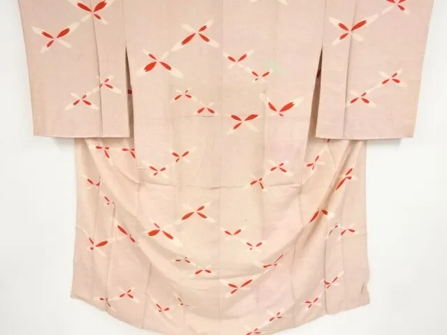09861# Japanese Kimono / Antique Juban / Flower
