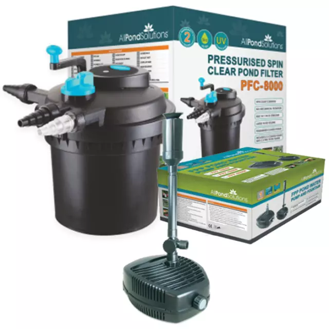 Pressurised Complete Pond Filter - All in One - Filter / Pump / UV Steriliser