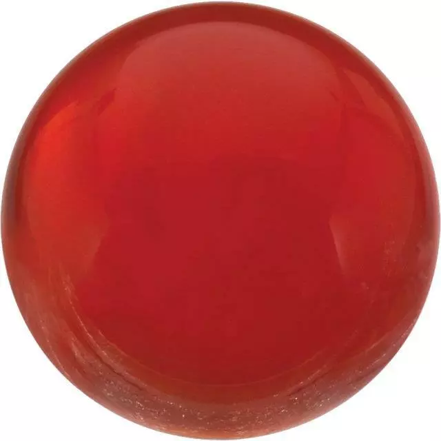 Natural Fine Orange Red Carnelian - Round Cabochon - Uruguay - AAA Grade