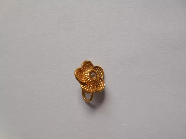 Anillo de nariz chapado en oro con clip para nariz, joyería no perforada,...