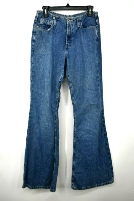 Vintage Silver Jeans Juniors Light Denim button & Zip Straight Cotton Jeans 33