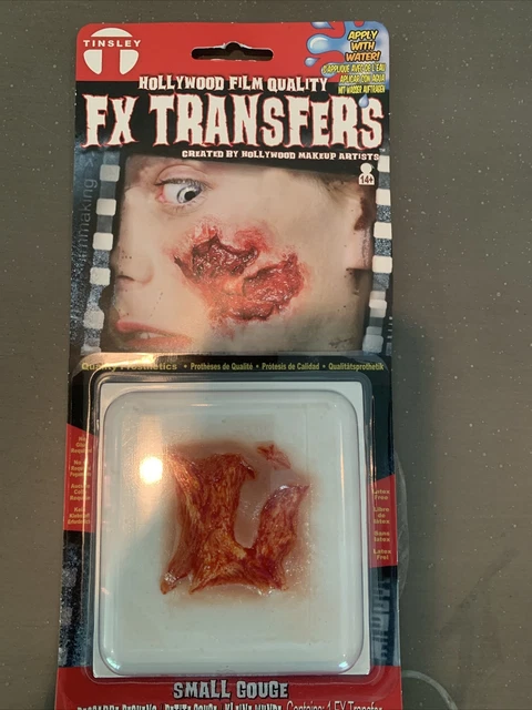 3D Small Gouge Tinsley Transfers Makeup FX Transfers Temporary Tattoo Brand New